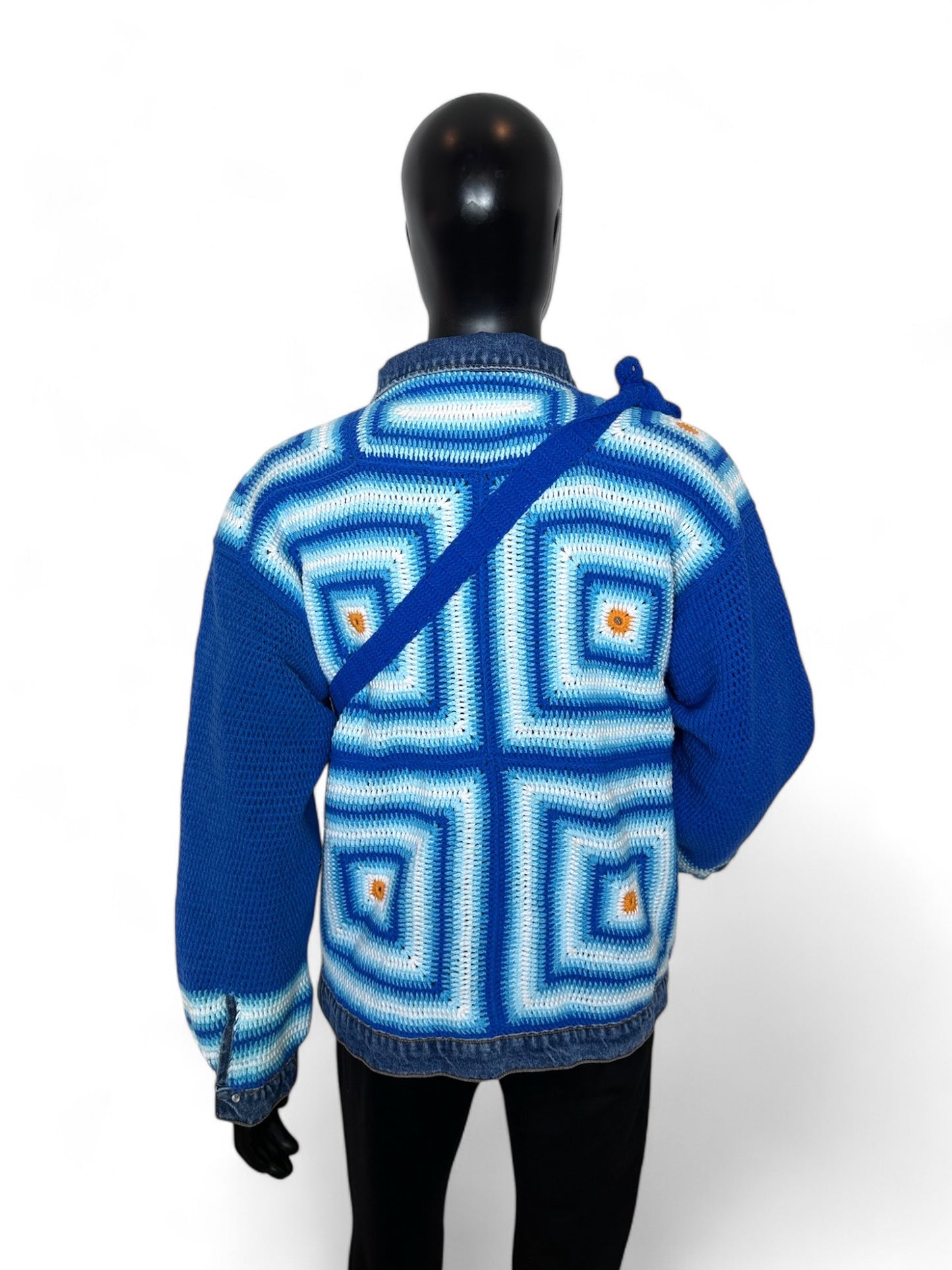 Reversible Crochet Detailed Jean Jacket
