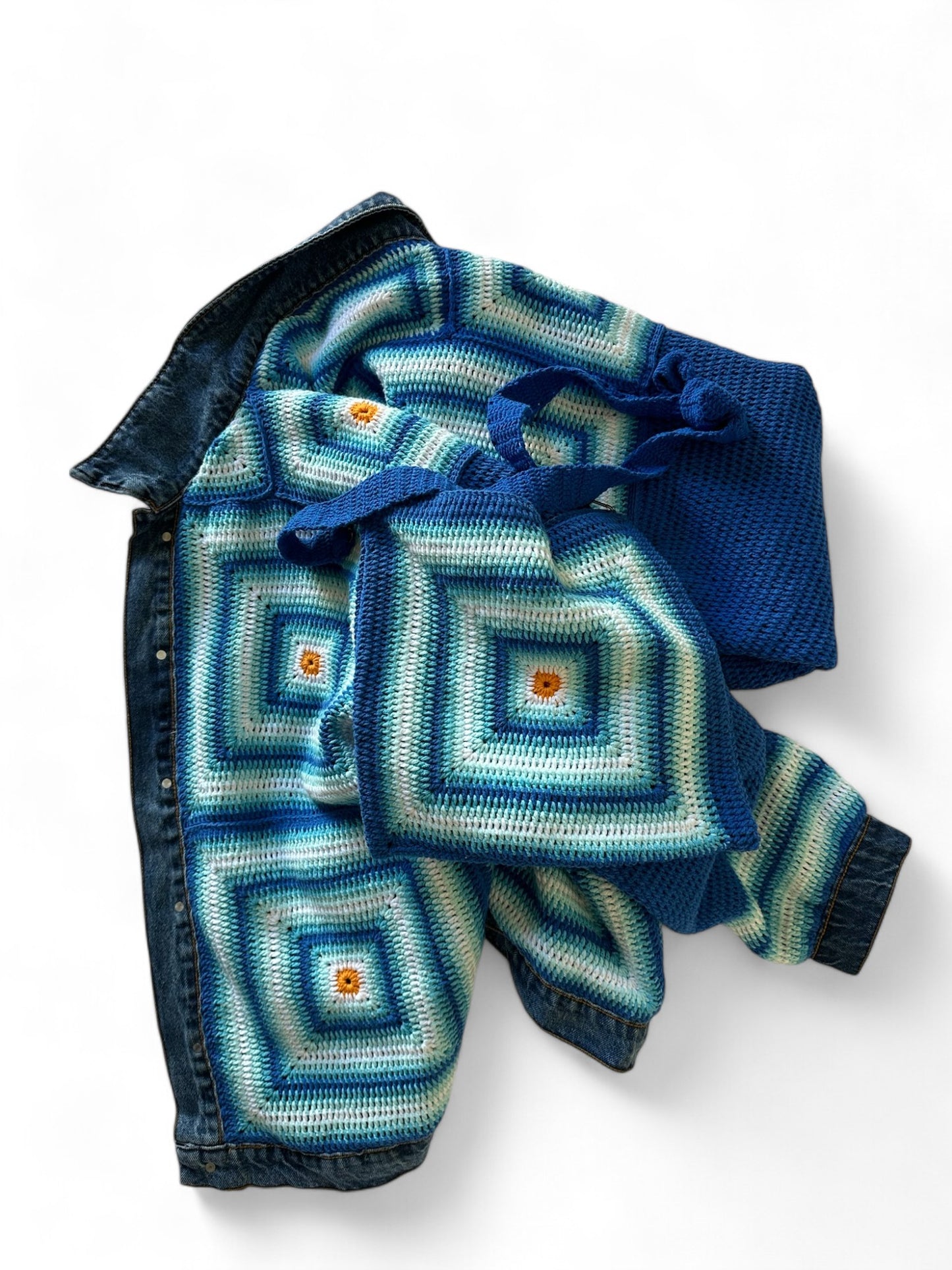 Reversible Crochet Detailed Jean Jacket