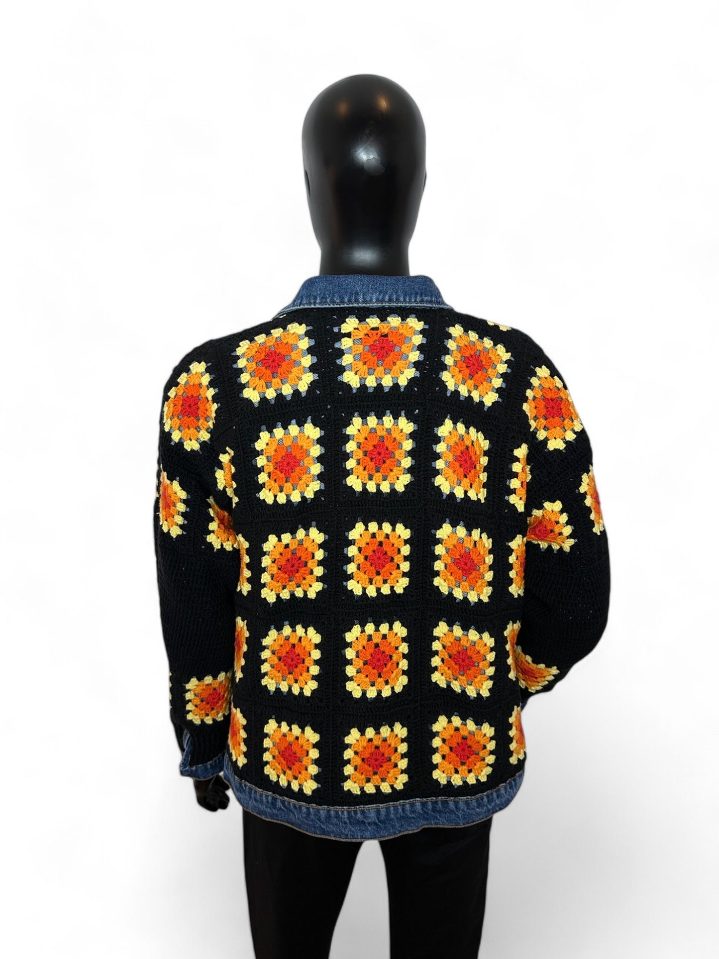 Reversible Crochet Detailed Jean Jacket